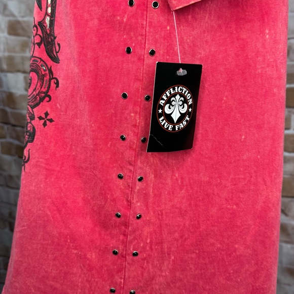 Affliction Women’s Graphic Short Sleeve Cut Out T-Shirt -Size: Medium -NWT - Picture 6 of 10